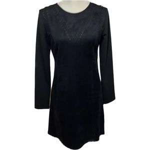 NWT Gianni Bini Black Faux Suede Dress w/ Lacing Detail Size Small